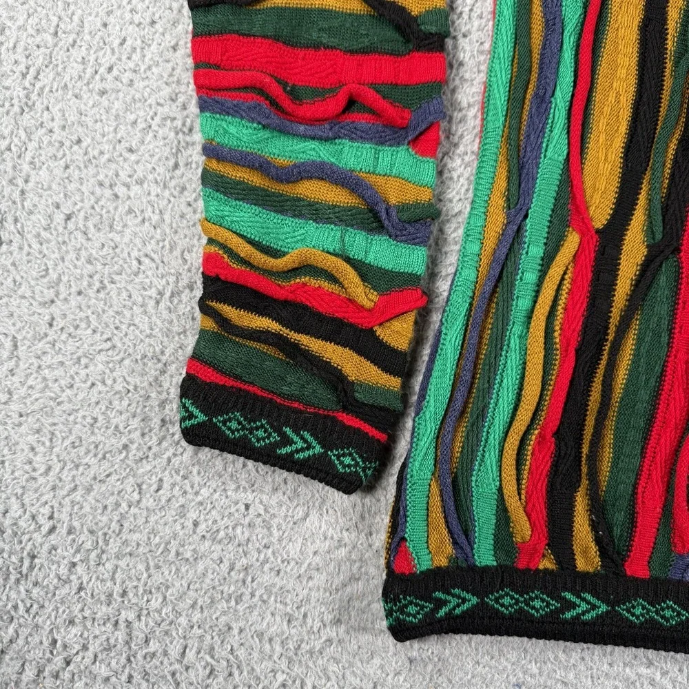 Vintage Coogi Sweater Mens Large Multicolor Australia Mercerised Hip‎ Hop 90s